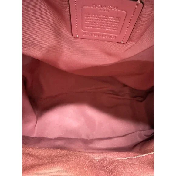 Coach Backpack New York F29004 Pink Charlie Pebble Leather Bag - Picture 12 of 16